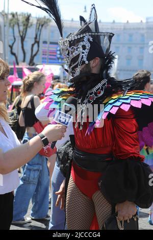 Rom, Italien. 11.. Juni 2022. Roma Pride 2020. In diesem Bild: (Foto von Paolo Pizzi/Pacific Press) Quelle: Pacific Press Media Production Corp./Alamy Live News Stockfoto