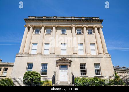 Nummer 30 Royal Crescent, Bath, Somerset, England. Stockfoto