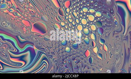 Abstrakter, struktureller, mehrfarbiger, holographischer Fantasy-Hintergrund Stockfoto