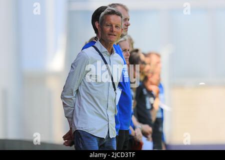 Der dänische Nationaltrainer Lars Sondergaard beim internationalen Freundschaftsspiel Österreich gegen Dänemark in Wiener Neustadt Österreich Tom Seiss/ SPP Stockfoto