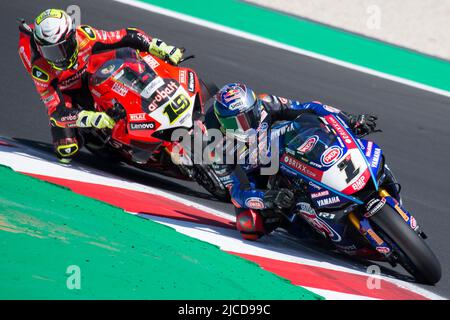 Misano Adriatico, Italien. 12.. Juni 2022. Race2, World Superbike - SBK in Misano Adriatico, Italien, Juni 12 2022 Quelle: Independent Photo Agency/Alamy Live News Stockfoto