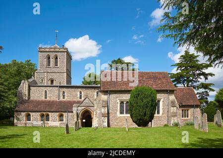 Die historische angelsächsische Kirche St. Michael in der Stadt St. Albans, Hertfordshire, Großbritannien Stockfoto