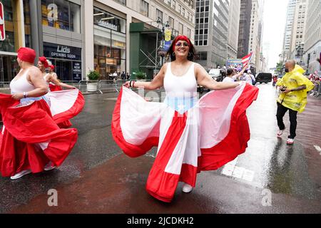 New York, USA, 12. Juni 2022 die Puerto Rican Day Parade 2022, die entlang der Fifth Avenue in New York City, Sonntag, 12. Juni 2022, stattfand. Foto von Jennifer Graylock-Graylock.com Stockfoto