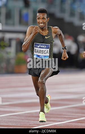 Selemon Barega (ETH) belegt in 12:54.87Uhr den vierten Platz der 5.000-Meter-Strecke während der 42. Goldenen Gala Pietro Menena in einem Wanda Diamond League-Treffen im Olympiastadion am Freitag, den 11. Juni 2022 in Rom. (Jiro Mochizuki/Bild des Sports) Stockfoto