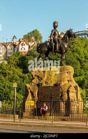 The Royal Scots Grey's Monument, Princes Street, Edinburgh, Schottland, Großbritannien Stockfoto