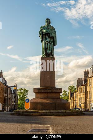 Thomas Chalmers Statue zum Gedenken an die Errungenschaften seines Lebens, Edinburgh, Schottland, Großbritannien Stockfoto