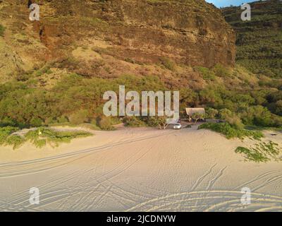 Polihale Beach auf Kauai Stockfoto