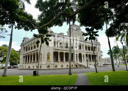 Prinzessin Iolani Palast in Honolulu auf Oahu, Hawaii Stockfoto