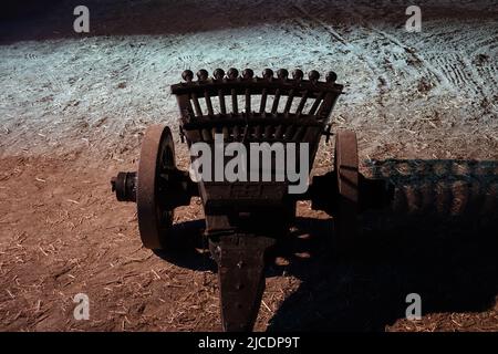 Eine Renaissance-Kanone originalgetreue Rekonstruktion von Leonardo da Vincis Maschinengewehr Stockfoto