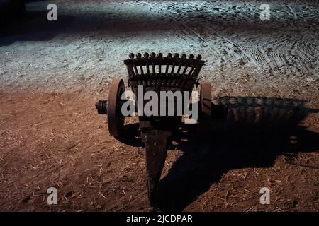 Eine Renaissance-Kanone originalgetreue Rekonstruktion von Leonardo da Vincis Maschinengewehr Stockfoto