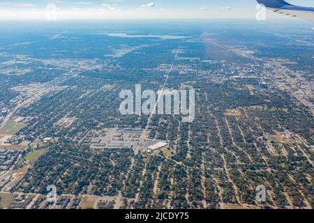 Luftaufnahme des Stadtbildes von Dallas in Texas Stockfoto