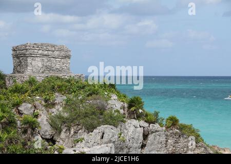 Tulum Ruinen und Strand Stockfoto