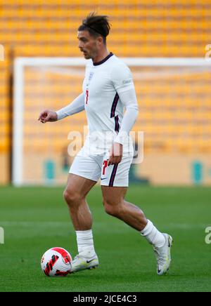 WOLVERHAMPTON ENGLAND - 11. JUNI : Jack Grealish (man City) aus England während der UEFA Nations League - Gruppe A3 zwischen England und Italien in Molineux Stockfoto