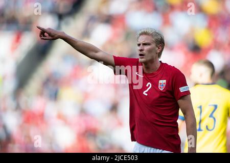 Oslo, Norwegen. 12.. Juni 2022. Morten Thorsby (2) aus Norwegen beim Spiel der UEFA Nations League zwischen Norwegen und Schweden im Ullevaal Stadion in Oslo. (Foto: Gonzales Photo/Alamy Live News Stockfoto