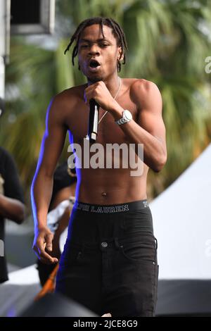 Pompano Beach FL, USA. 11.. Juni 2022. YSL Kash tritt während des Kodak Black Day im Pompano Beach Park am 11. Juni 2022 in Pompano Beach, Florida, auf. Kredit: Mpi04/Media Punch/Alamy Live Nachrichten Stockfoto