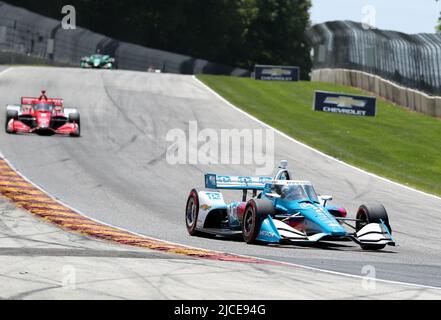 Plymouth, Wisconsin, USA. 12.. Juni 2022. Josef Newgarden fährt das Team Penske-Chevrolet während des NTT IndyCar Series SONSIO Grand Prix in Road America in Plymouth, Wisconsin. Ricky Bassman/CSM/Alamy Live News Stockfoto