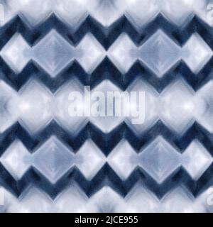 Nahtloses Muster mit wasserfarbener Shibori-Textur. Indigo Farben handgezeichnet in Procreate Stockfoto