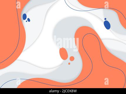 Abstraktes, minimalistisches, farbenfrohes Design mit dekorativen Kunstwerken im Doodles-Stil. Überlappung für Vorlagenstil, Hintergrund des Bildmaterials. Vektor Stock Vektor