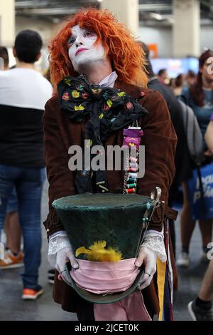 Turin, Italien. 11.. Juni 2022. Torino Comics, Ausstellung und Ausstellungsmarkt für Comics, geboren 1994, der im Frühjahr im Lingotto Fiere in Turin stattfindet. (Foto von Daniela Parra Saiani/Pacific Press) Quelle: Pacific Press Media Production Corp./Alamy Live News Stockfoto