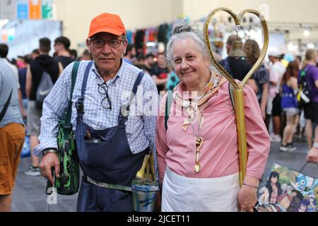 Turin, Italien. 11.. Juni 2022. Torino Comics, Ausstellung und Ausstellungsmarkt für Comics, geboren 1994, der im Frühjahr im Lingotto Fiere in Turin stattfindet. (Foto von Daniela Parra Saiani/Pacific Press) Quelle: Pacific Press Media Production Corp./Alamy Live News Stockfoto