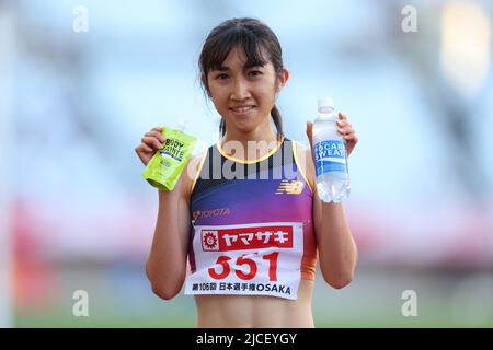 Osaka, Japan. 12.. Juni 2022. Nozomi Tanaka Leichtathletik : das Japan Track & Field National Championships der Frauen 5000m Finale 106. im Yanmar Stadium Nagai in Osaka, Japan . Quelle: Yohei Osada/AFLO SPORT/Alamy Live News Stockfoto