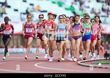 Osaka, Japan. 12.. Juni 2022. Allgemeine Ansicht Leichtathletik : die Japan Track & Field National Championships der Frauen 5000m Finale 106. im Yanmar Stadium Nagai in Osaka, Japan . Quelle: Yohei Osada/AFLO SPORT/Alamy Live News Stockfoto