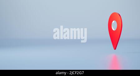 Rote Karte Zeiger. Kontaktieren Sie uns Hintergrund für Adresse und Standort. GPS-Navigationskonzept Stockfoto