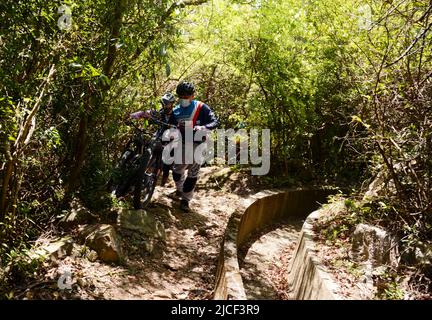 Ländliche Landschaften rund um Pui O, Lantau Island, Hongkong. Stockfoto