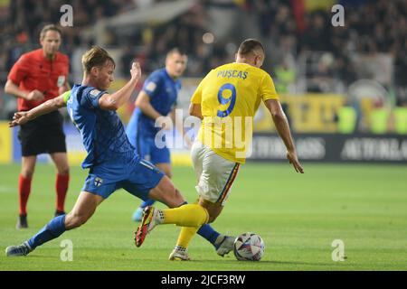 George Puscas während Rumänien gegen Finnland , Bukarest 11.06.2022 , UEFA Nations League 2022,Cristi Stavri Stockfoto