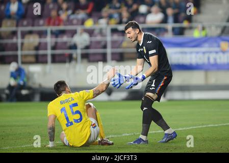 Ovidiu Burca #15 und Florin Nita #1 während Rumänien gegen Finnland , Bukarest 11.06.2022 , UEFA Nations League 2022,Cristi Stavri Stockfoto