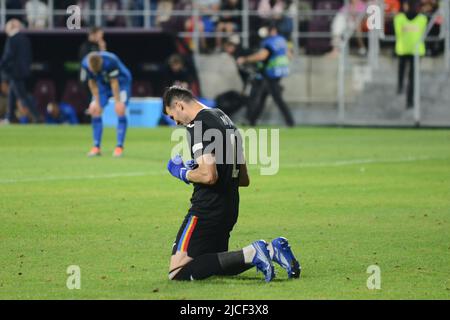 Florin Nita Rumäniens Torhüter während Rumänien gegen Finnland , Bukarest 11.06.2022 , UEFA Nations League 2022,Cristi Stavri Stockfoto