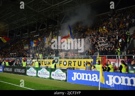 Rumänische Fans während Rumänien gegen Finnland , Bukarest 11.06.2022 , UEFA Nations League 2022,Cristi Stavri Stockfoto