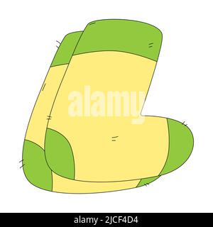 Stricksocken aus Wolle im Cartoon-Stil. Vektordarstellung auf weißem Hintergrund isoliert Stock Vektor