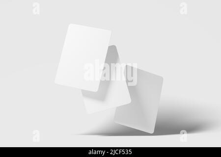 Trading Card Packaging 3D Rendering White Blank Mockup Stockfoto