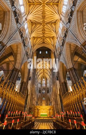 England, London, Westminster Abbey, The Choir Stockfoto