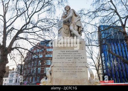 England, London, Leicester Square, Shakespeare Statue Stockfoto