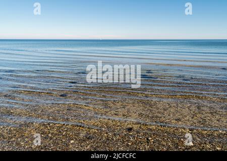 Schleswig-Holstein, Mündung der Schleim, Küste bei Maasholm, glatter Meeresspiegel Stockfoto