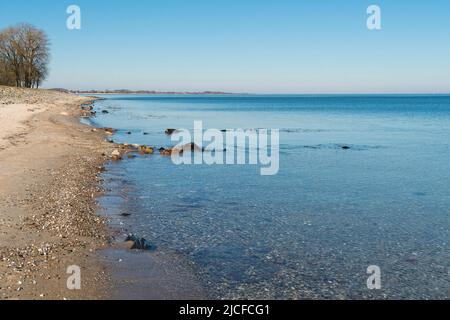 Schleswig-Holstein, Mündung der Schleim, Küste bei Maasholm, Badestrand Stockfoto