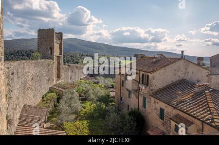 Italien, Toskana, Monteriggioni Stockfoto