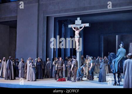 Passionsspiel Oberammergau, Fotoprobe 04.05.2022 Stockfoto