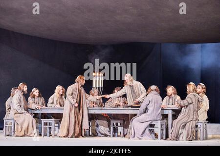 Passionsspiel Oberammergau, Fotoprobe 04.05.2022 Stockfoto