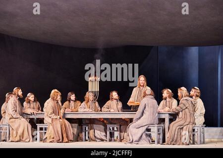 Passionsspiel Oberammergau, Fotoprobe 04.05.2022 Stockfoto