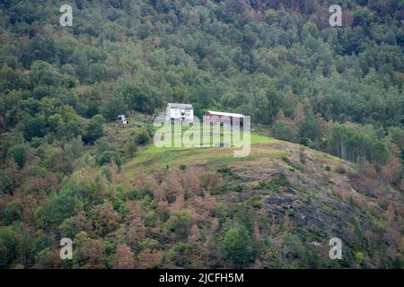 Norwegen, Storfjord, Bauernhof Stockfoto