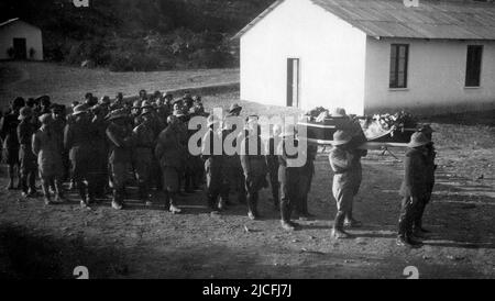 Äthiopien, Krieg von Äthiopien 1935, Dessiè, Beerdigung eines italienischen Soldaten Stockfoto