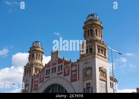 Historischer Teil des Prager Hauptbahnhofs (Praha Hlavní nádraa¾í), Jugendstil, Prag, Tschechische Republik Stockfoto