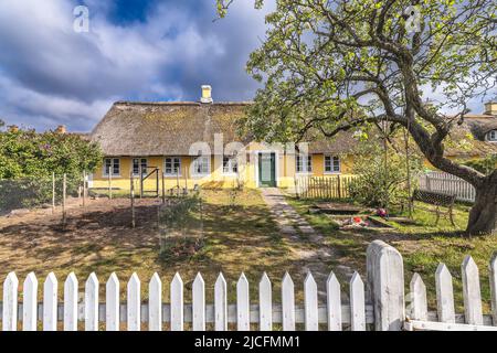 Traditionelles Haus in Sonderho auf der Insel Fano im wattenmeer, Dänemark Stockfoto