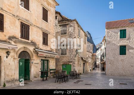 Altstadt von Omis, Gespanschaft Split-Dalmatien, Dalmatien, Kroatien, Europa Stockfoto