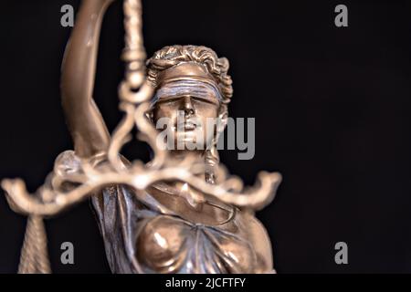 Das Symbol der Justizstatue, Rechtsgesetz Konzept Bild. Stockfoto