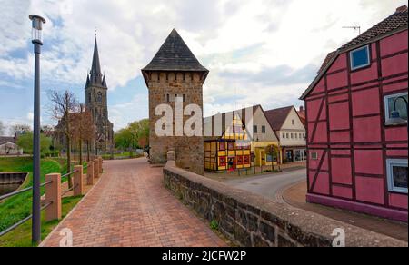 Pfarrkirche St. Sturmius, Rinteln, Niedersachsen, Deutschland Stockfoto