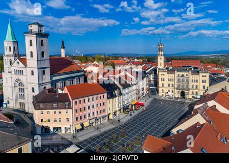 Die Stadt Zittau ist die südöstlichste Stadt Sachsens. Stockfoto